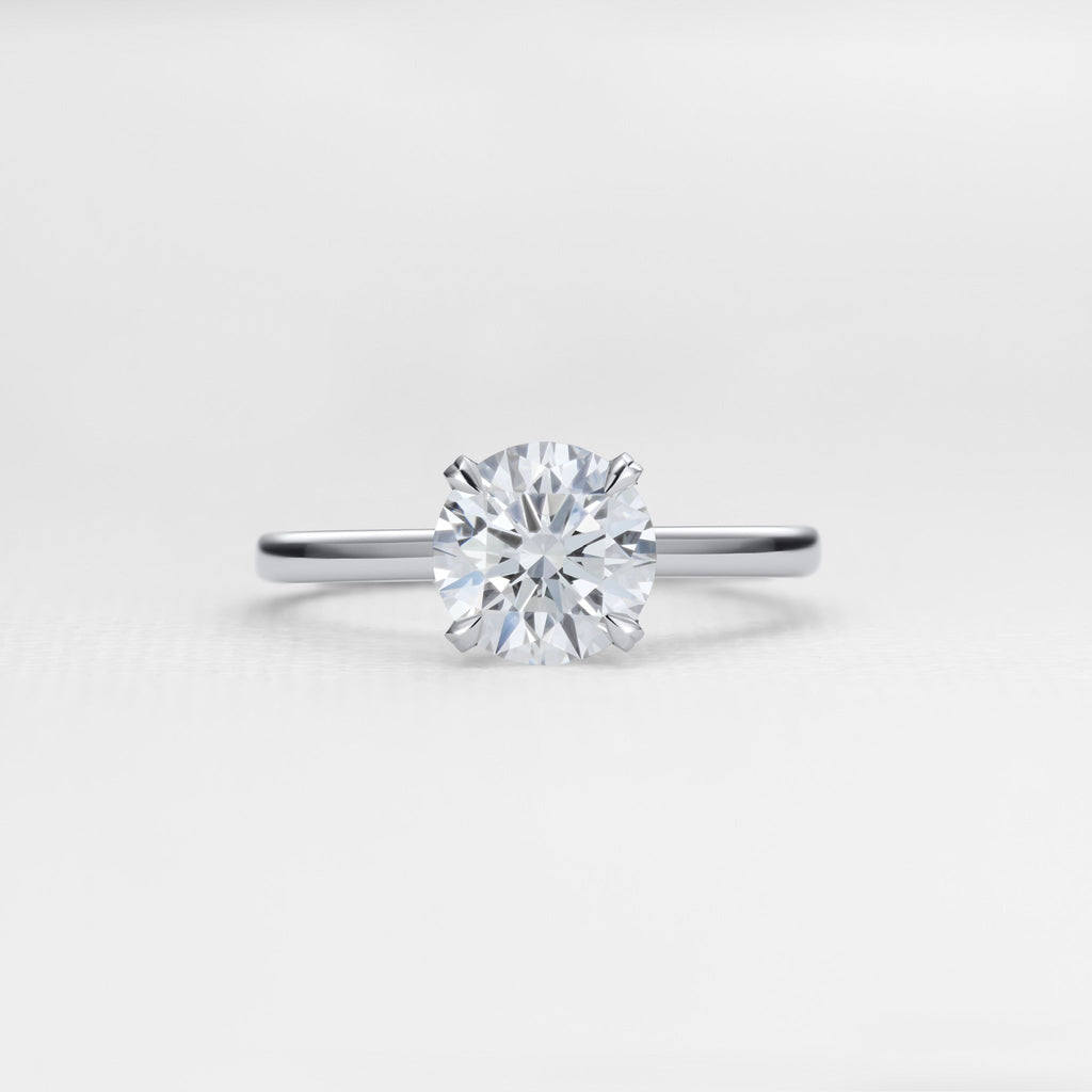 4 claw ‘The One’ - 18ct White Gold / I / 1.5 Carats ROUND BRILLIANT VVS1 EX EX EX D Diamond