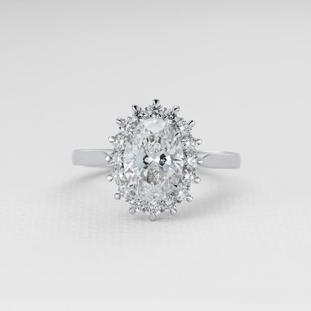 Callisto Oval - 18ct Yellow Gold / Platinum Setting / N / 0.51 Carats OVAL VS1 EX VG E Diamond