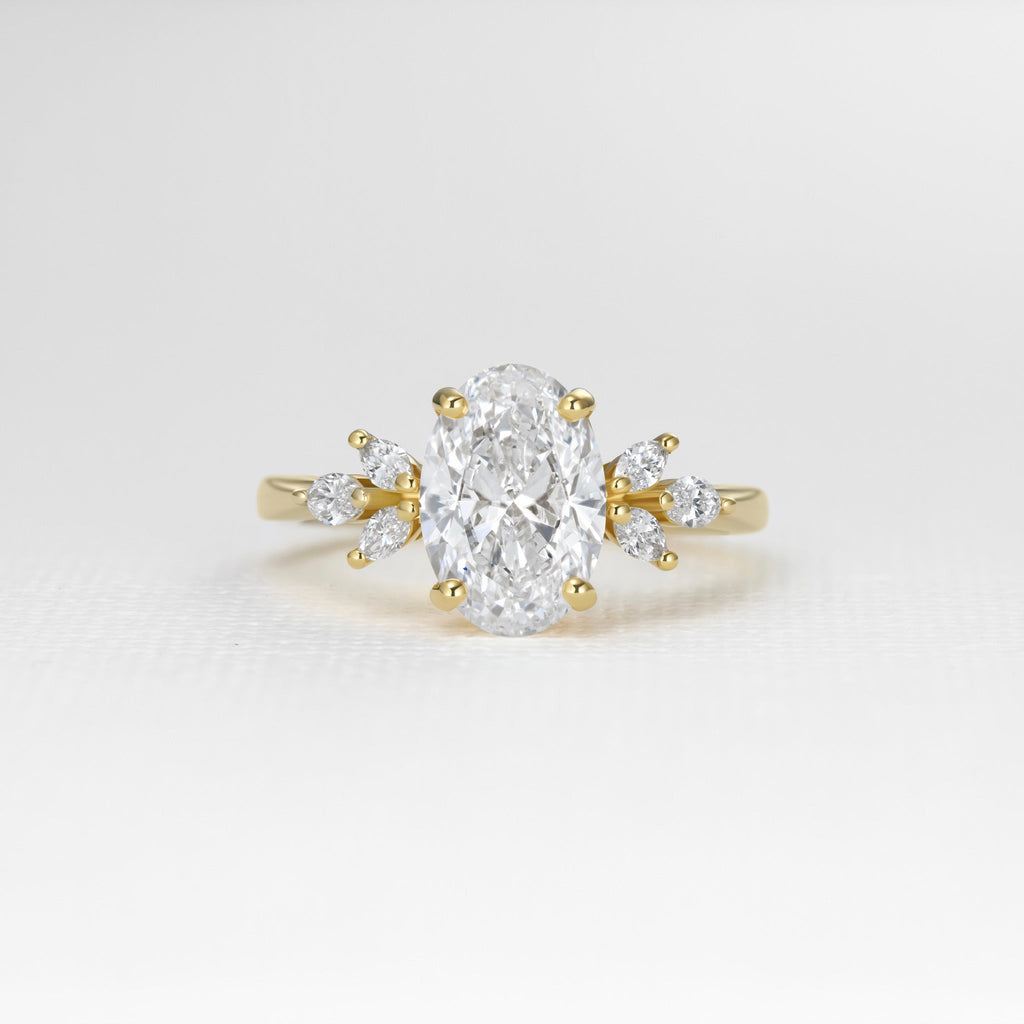 Oval No.3 - 18ct Gold / K / 0.45 Carats OVAL VVS1 EX VG F Diamond