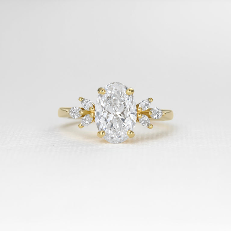 Oval No.3 - Platinum / T / 3.07 Carats OVAL BRILLIANT VVS1 EX EX E Diamond