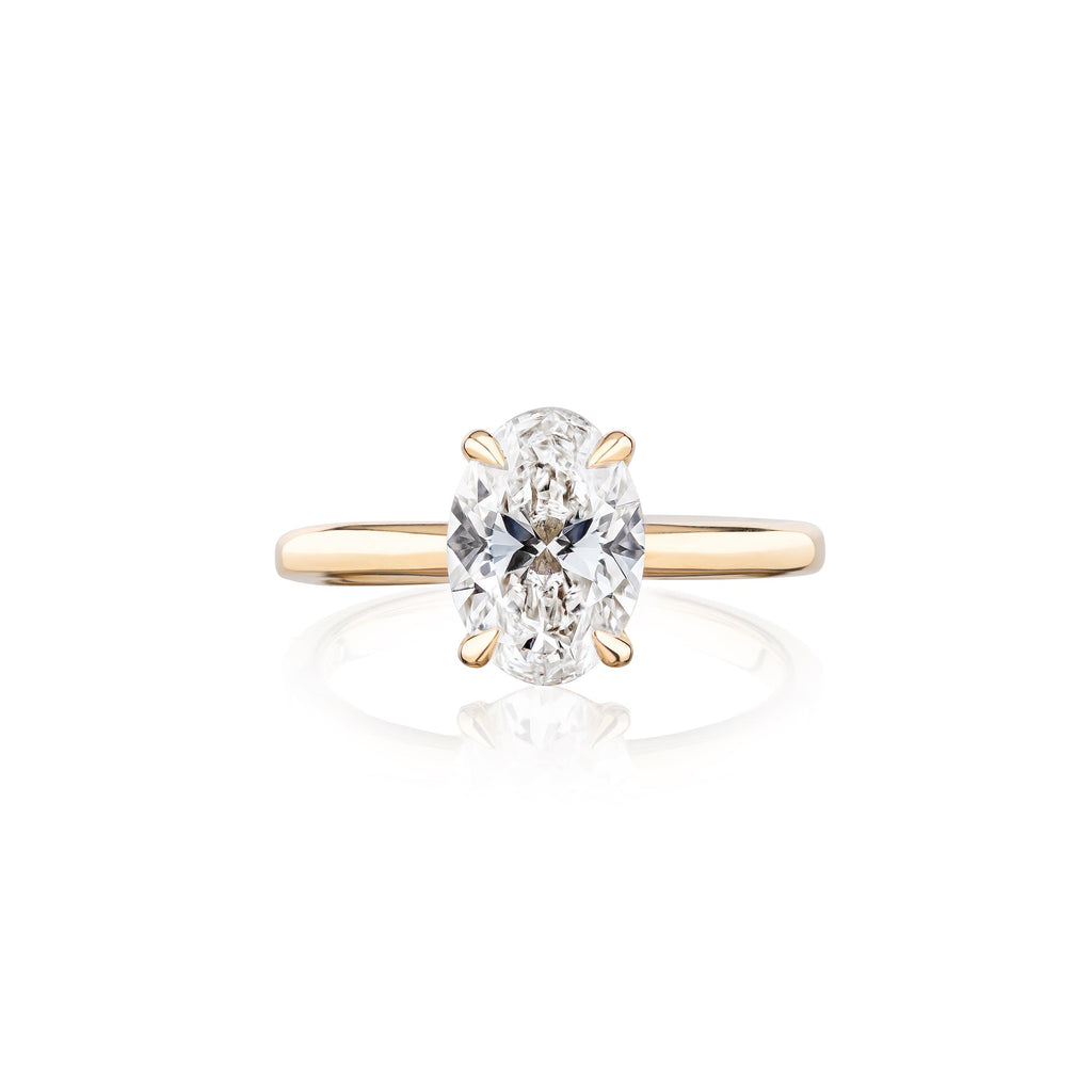 Aster Oval - 18ct Gold / M / 3.9 Carats OVAL BRILLIANT VVS2 EX EX D Diamond