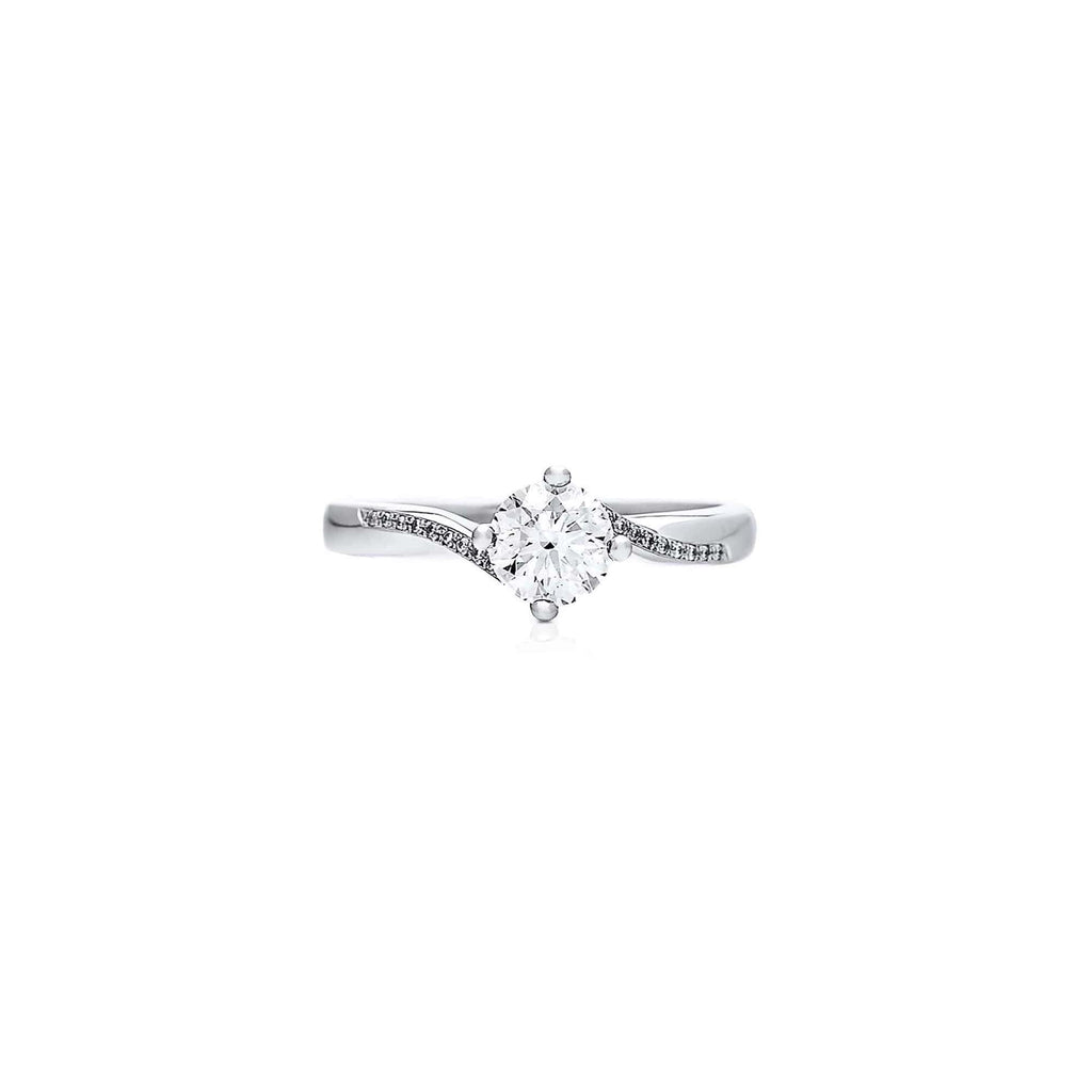 Entwine Dia - Platinum / O / 0.57 Carats ROUND VVS2 EX EX EX G Diamond