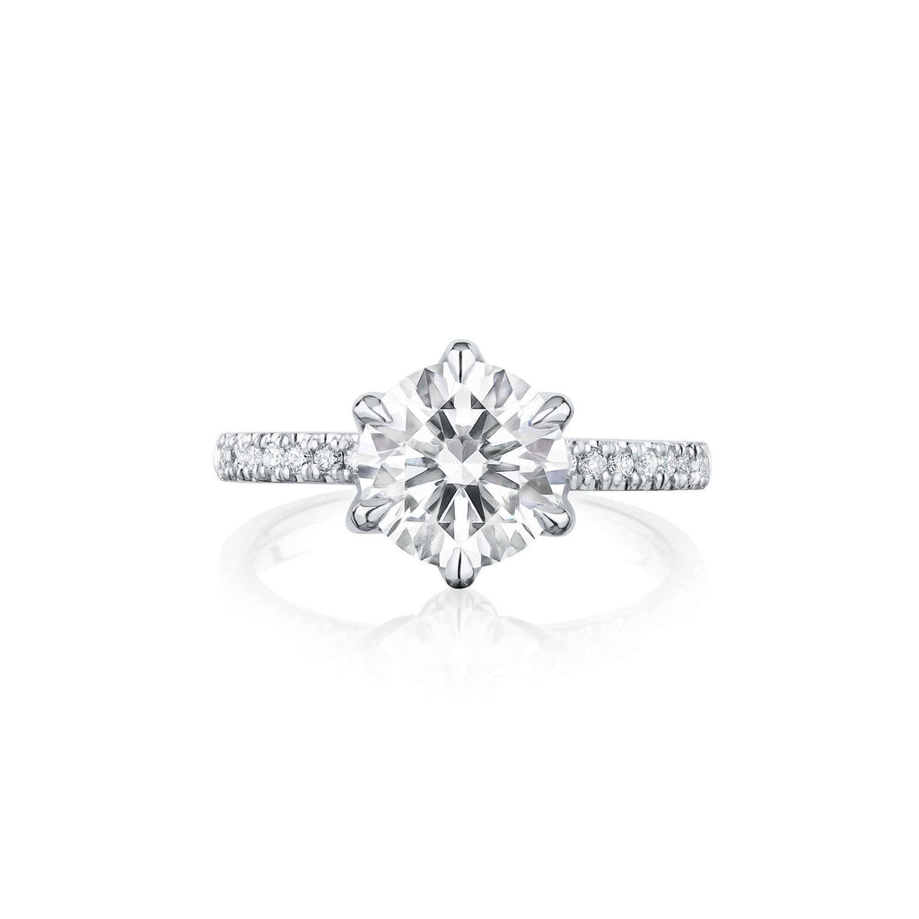 Estella 6 Ring - Platinum / N / 1 Carats ROUND VS2 VG EX VG F Diamond