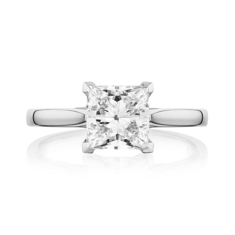 MCO Princess - 18ct Gold / L / 1.51 Carats PRINCESS CUT VVS1 EX EX D Diamond