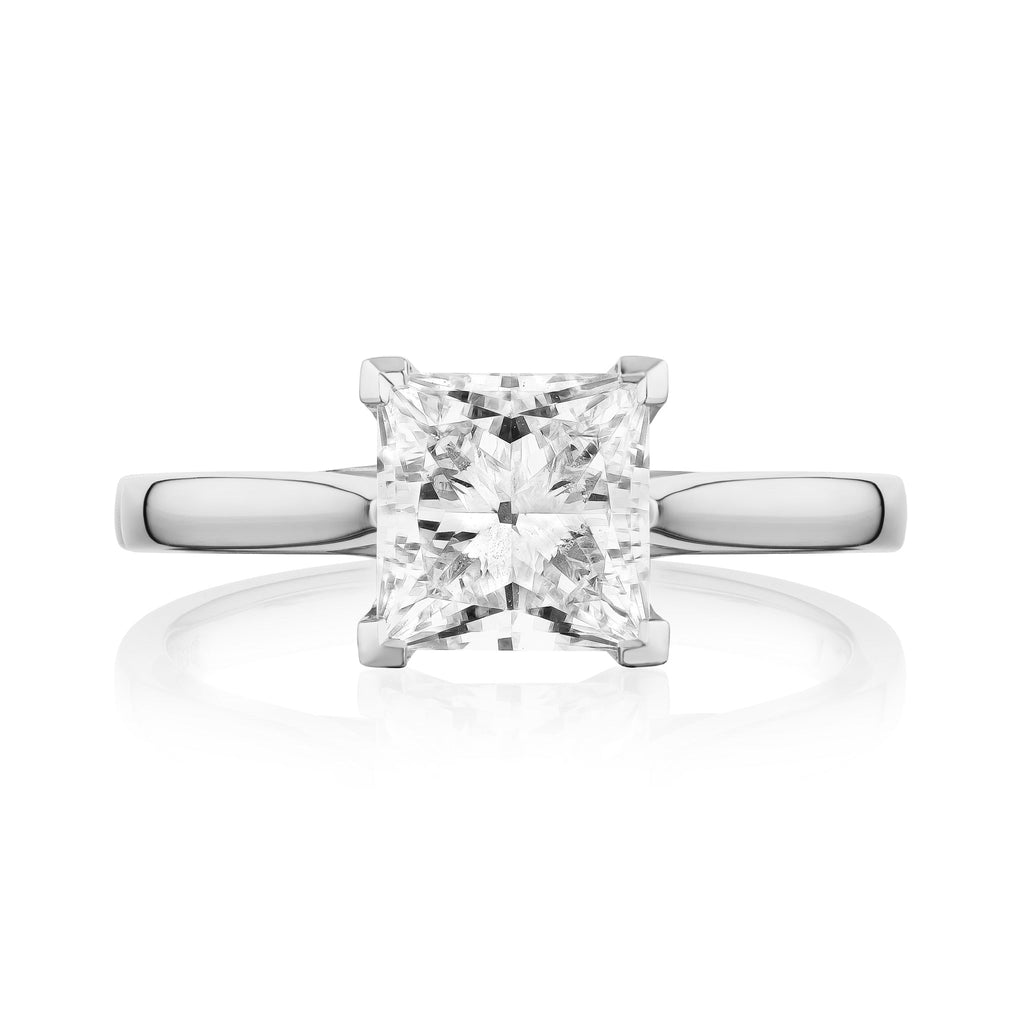 MCO Princess - Platinum / O / 0.86 Carats PRINCESS VS2 EX EX E Diamond