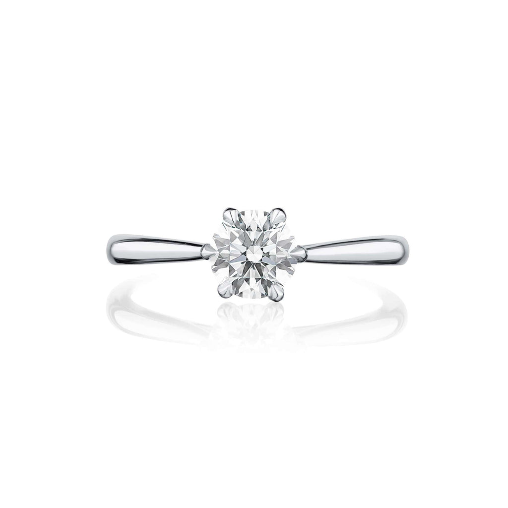 Maia Ring - Platinum / M / 0.4 Carats ROUND VVS2 VG VG EX D Diamond