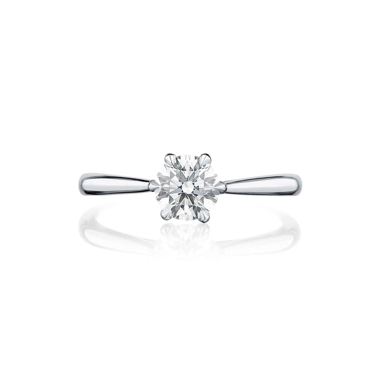 Maia Ring - Platinum / M / 0.4 Carats ROUND VVS2 VG VG EX D Diamond