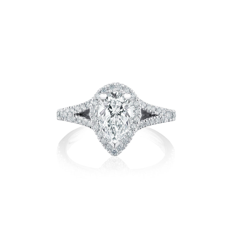 Nova Pear - Platinum / P / 0.4 Carats PEAR VS1 EX VG G Diamond
