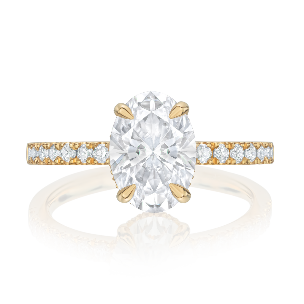 Seren Oval - Platinum / N / 0.9 Carats OVAL VVS2 EX VG E Diamond