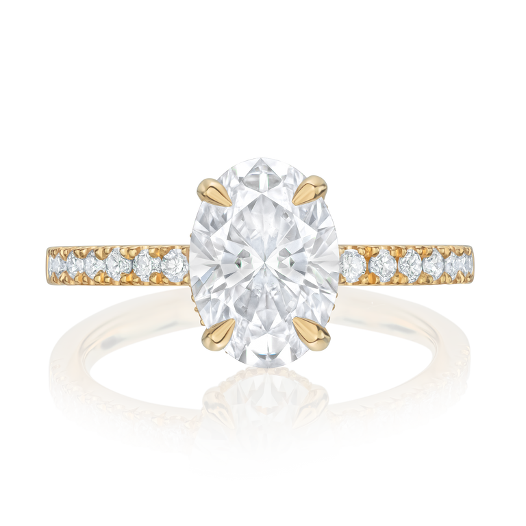 Seren Oval - Platinum / N / 0.9 Carats OVAL VVS2 EX VG E Diamond