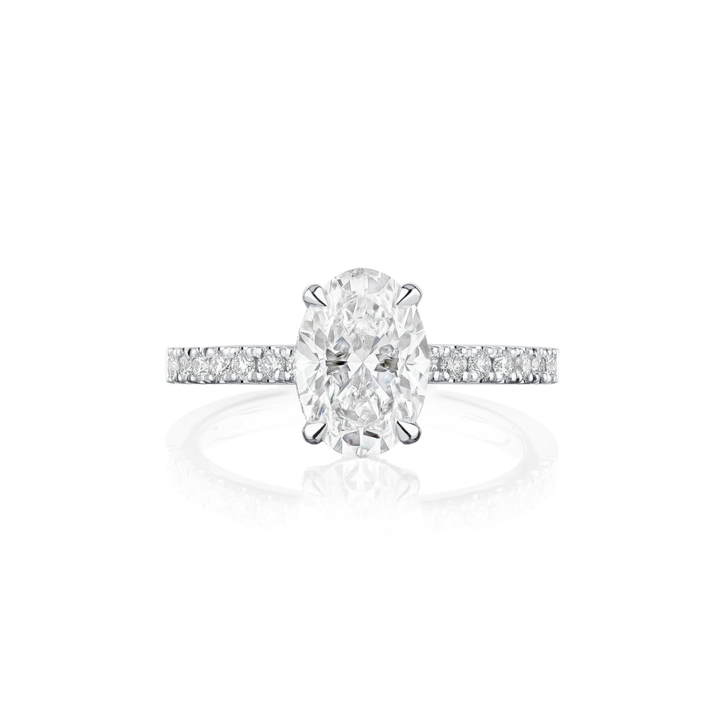 Icon Oval Diamond - 18ct White Gold / T / 2.79 Carats OVAL BRILLIANT VVS2 EX EX D Diamond