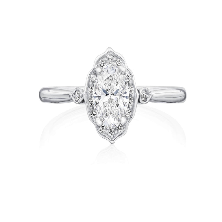 Theodora Ring - Platinum / J / 3.76 Carats OVAL BRILLIANT VVS1 EX EX EX G Diamond