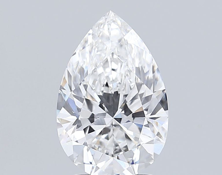 3.84 Carats PEAR BRILLIANT VVS2 EX EX E Diamond