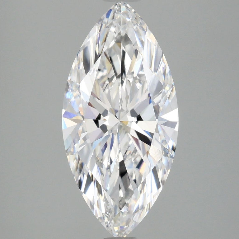 2.98 Carats MARQUISE BRILLIANT VVS2 EX EX D Diamond