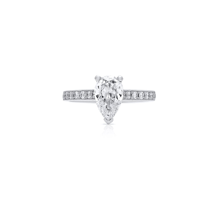Enchant Me - Platinum / N / 2.02 Carats PEAR BRILLIANT VVS2 EX EX E Diamond