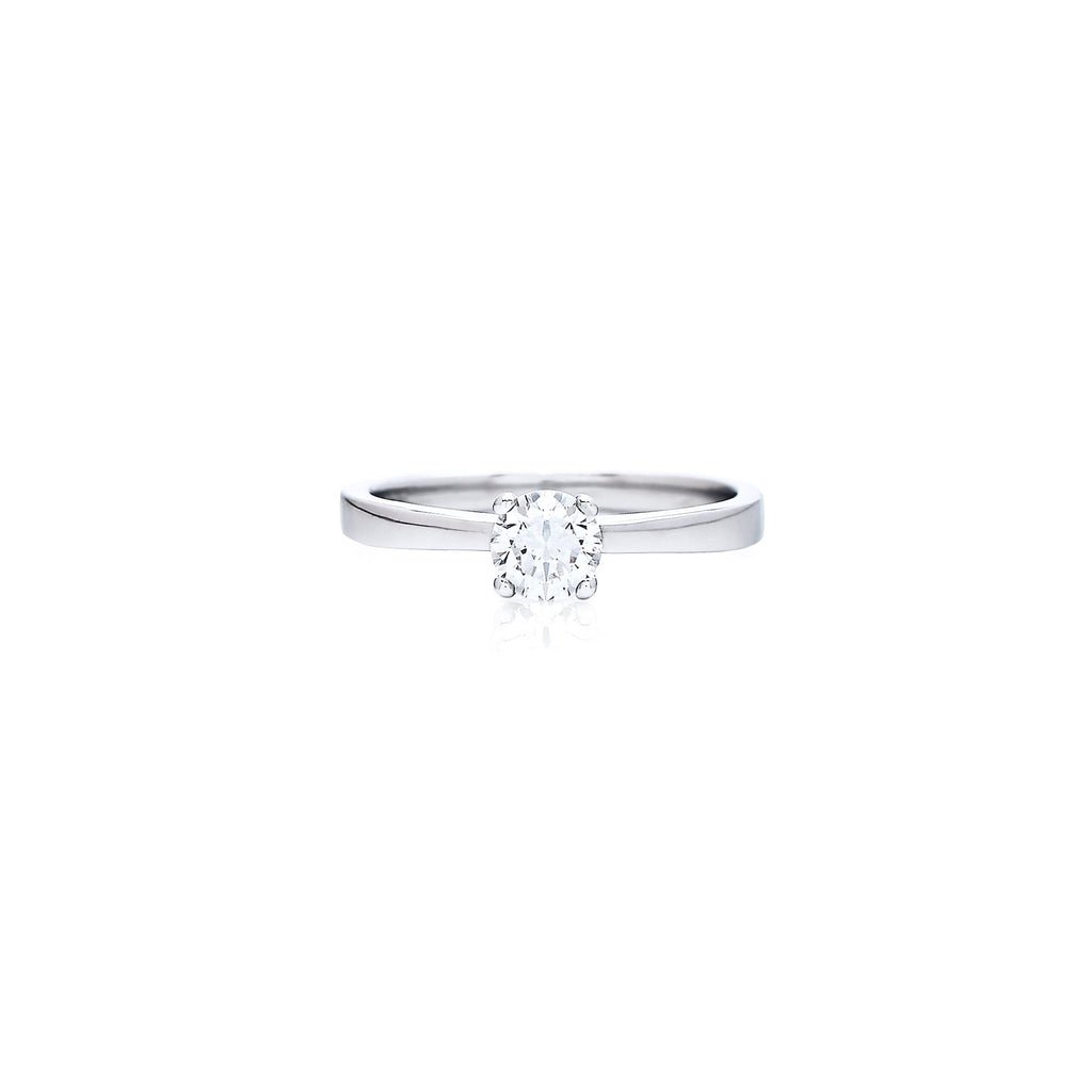 I Heart You - 18ct White Gold / K / 0.5 Carats ROUND VS2 EX VG EX F Diamond