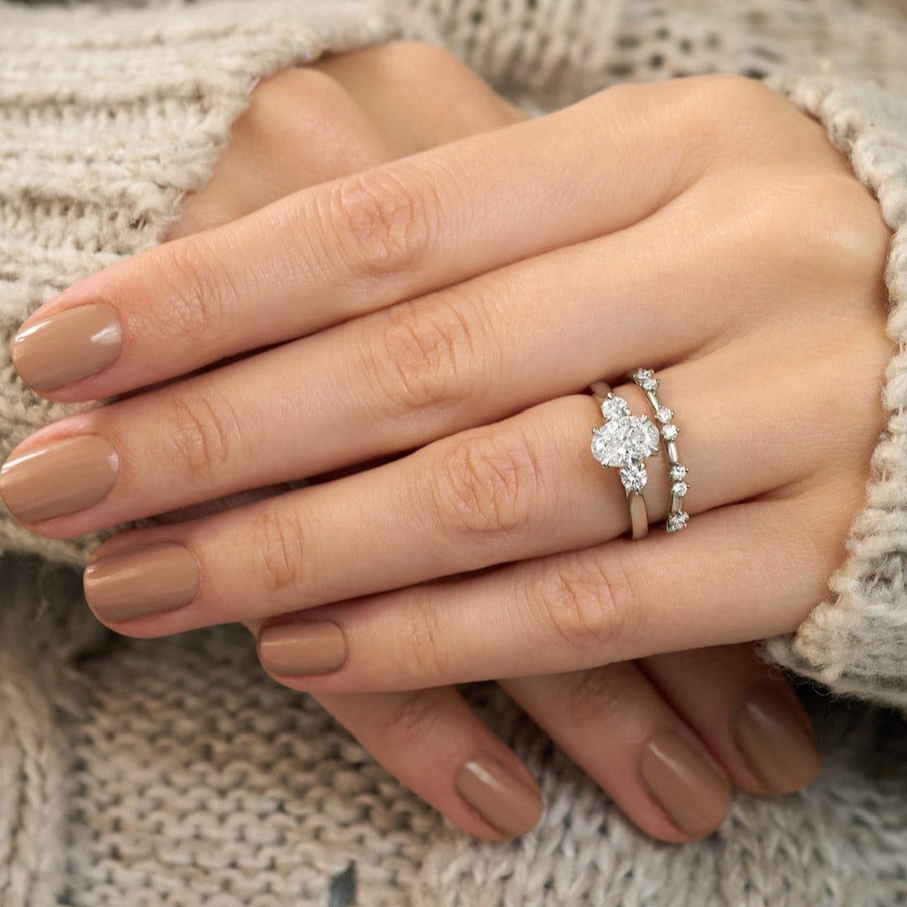 MCO Oval Trilogy Handcrafted Engagement Rings Mitchel Co