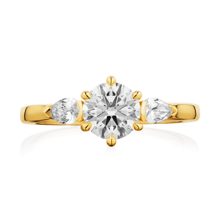Timeless Trilogy - Platinum / L / 1.01 Carats ROUND VS2 VG EX EX D Diamond