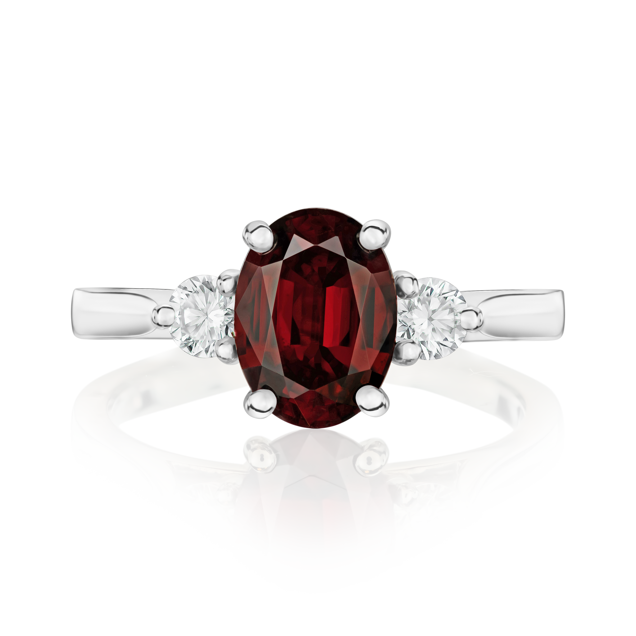 Garnet trilogy ring on sale