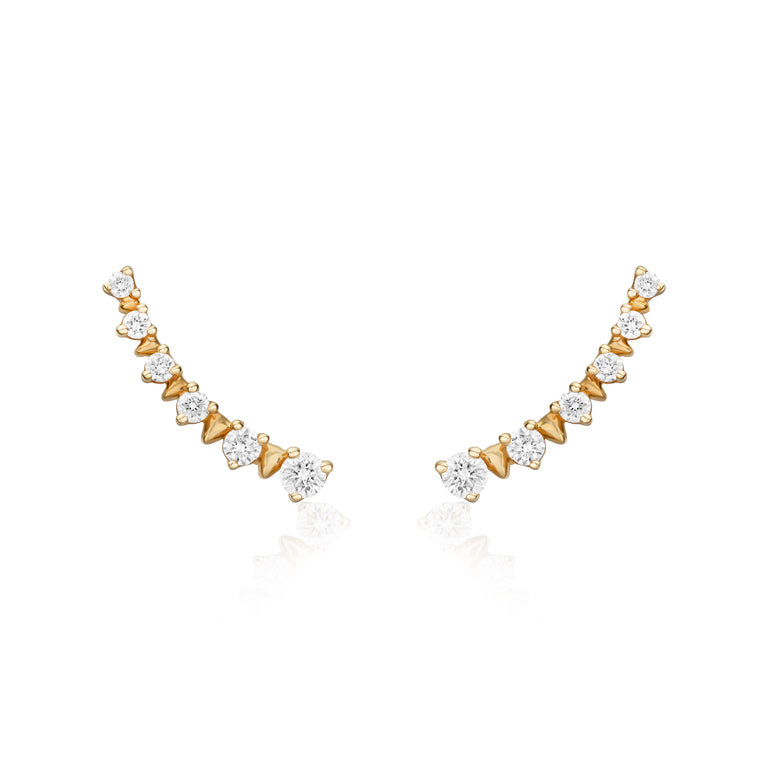 Star Climber Gold Earrings